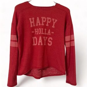Grayson Threads Sleepwear Happy Holla Days Christmas Long Sleeve Sweatshirt - S